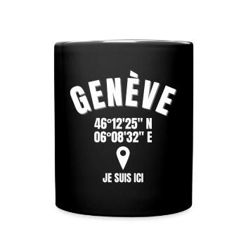 Suisse, Genève, 1201 - Mug uni - noir - Devant