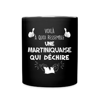 Martiniquaise qui déchire Cadeau Femme Soeur Maman - Mug uni - noir - Devant