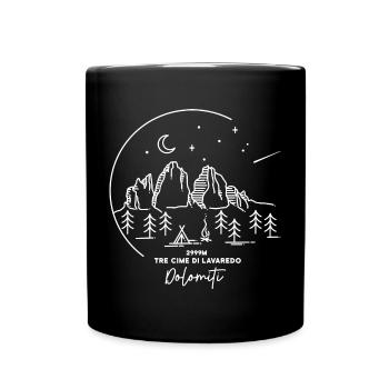 Drei Zinnen Tre Cime di Lavaredo Dolomiten - Tasse einfarbig - Schwarz - Vorne