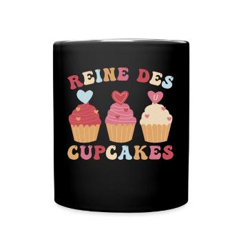 Reine des cupcakes cadeau pâtisserie patissière - Mug uni - noir - Devant
