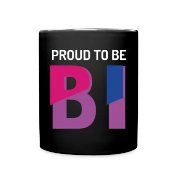 Stolz darauf, bisexuell zu sein - Tasse einfarbig - Schwarz - Vorne