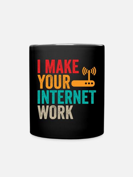 Netzwerkingenieur Internet-arbeitsadministrator - Tasse einfarbig - Schwarz