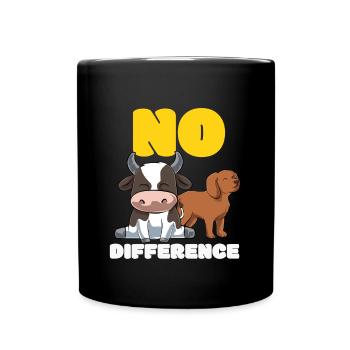 No Difference Tierrechte Tierschutz Vegan - Tasse einfarbig - Schwarz - Vorne