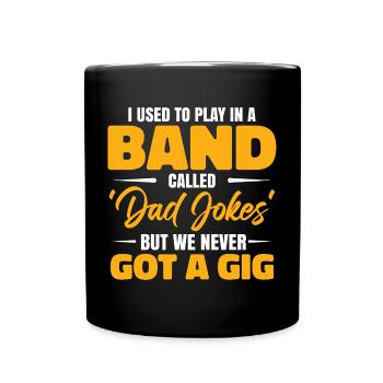 Band Papa Witz Musik Lustig - Tasse einfarbig - Schwarz - Vorne