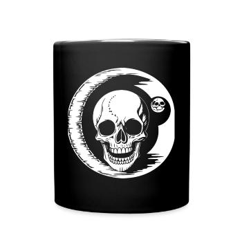 Horror Skull Skull Art Skull Gothic Heavy Metal - Full Colour Mug - black - Front