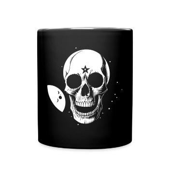 Horror Skull Skull Art Skull Gothic Heavy Metal - Full Colour Mug - black - Front