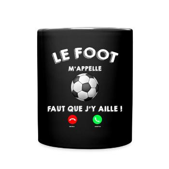 L'appelle du foot - Mug uni - noir - Devant