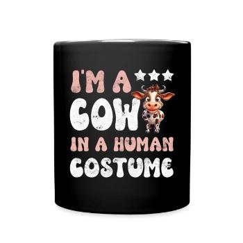 Vaches - Mug uni - noir - Devant