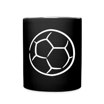 Handball Zeichnung - Tasse einfarbig - Schwarz - Vorne