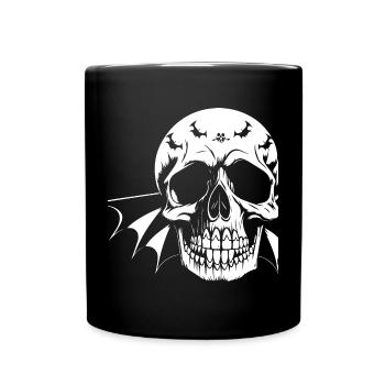 Horror Skull Skull Art Skull Gothic Heavy Metal - Full Colour Mug - black - Front