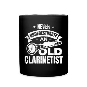 Clarinets Grandpa - Full Colour Mug - black - Front