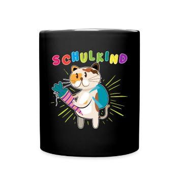 Schulstart 2023 - Design für Deinen ABC-Schützen - Tasse einfarbig - Schwarz - Vorne