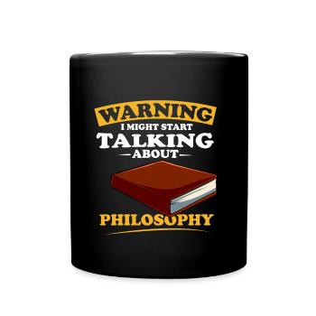 Philosophie Lehrer Poesie Wissenschaft Lesen Buch - Tasse einfarbig - Schwarz - Vorne