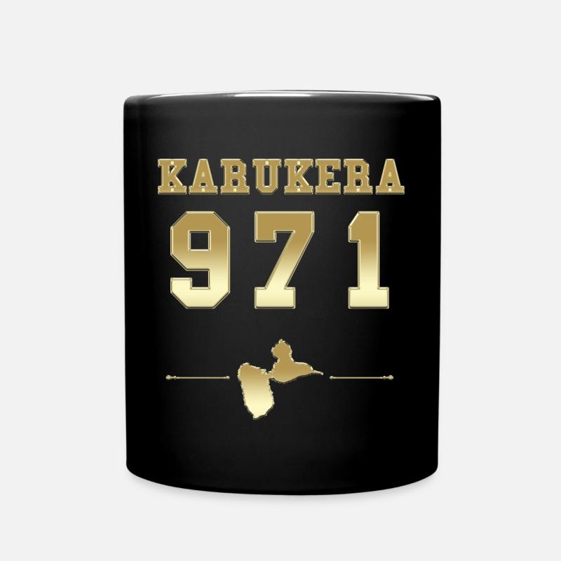 Karukera 971 Guadeloupe Gold - Mug uni - noir