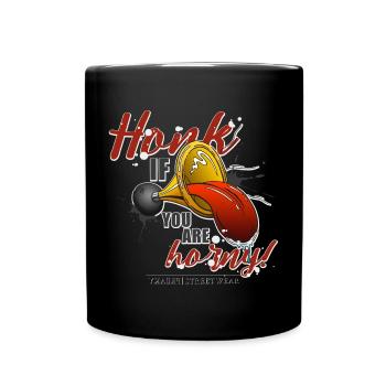 Klaxonnez si vous êtes excité - Mug uni - noir - Devant