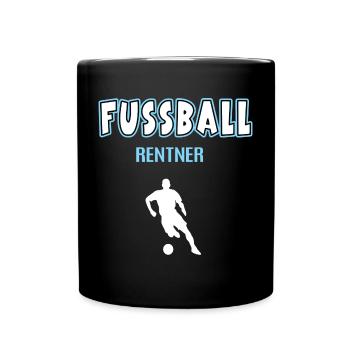Fussball Fussballer Spieler Rente Rentner Abschied - Tasse einfarbig - Schwarz - Vorne