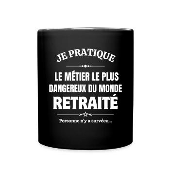 retraité, je suis retraité, prendre sa retraite - Mug uni - noir - Devant
