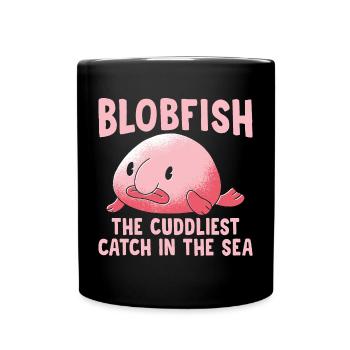 Blobfish Cuddliest Catch Propriétaires de blobfish - Mug uni - noir - Devant