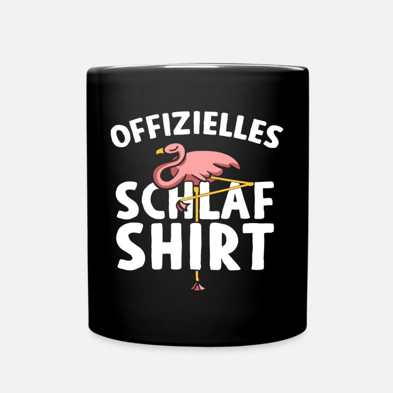 Offizielles Schlafshirt Flamingo - Tasse einfarbig - Schwarz