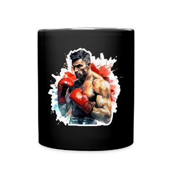Boxeur - Mug uni - noir - Devant