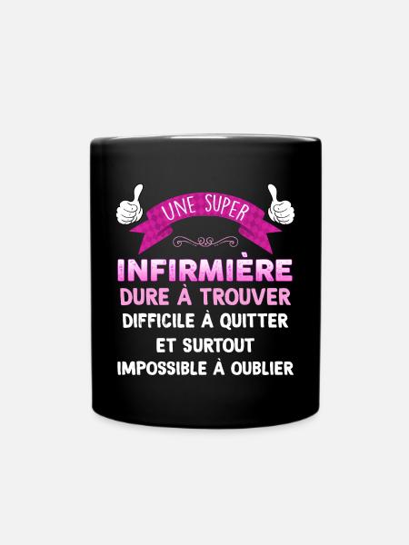Super Infirmiere Cadeau Femme Métier Medecine - Mug uni - noir