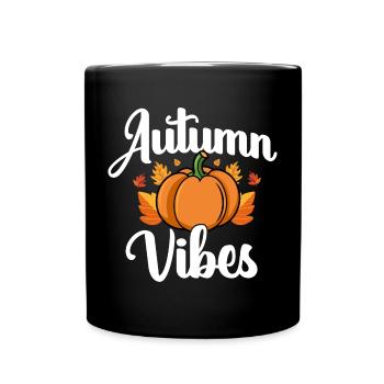 Automne - Mug uni - noir - Devant