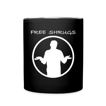 Free shrug of the shoulders | funny sayings, fun - Full Colour Mug - black - Front