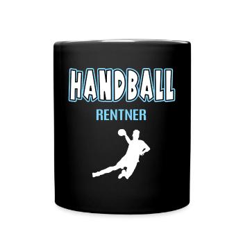 Handball Rentner Rente Ruhestand Handballer Sport - Tasse einfarbig - Schwarz - Vorne