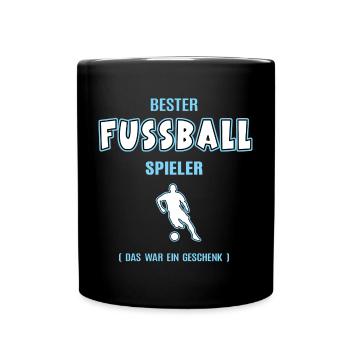 Fussball Spieler Bester Fussballspieler Geburtstag - Tasse einfarbig - Schwarz - Vorne
