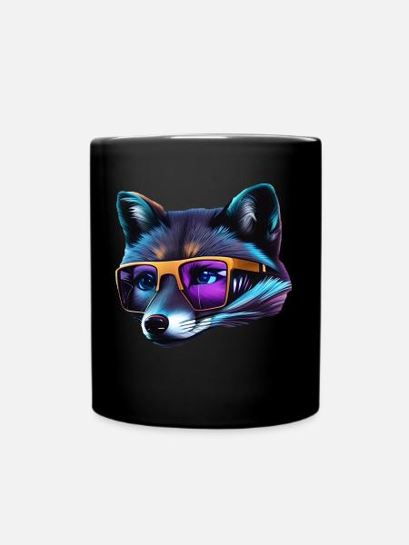 Cooler Fuchs - Tasse einfarbig - Schwarz