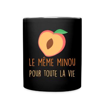 Cadeau mariage Homme C'est Pour La Vie Ce minou - Mug uni - noir - Devant