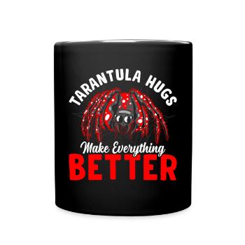 Tarantula hugs pet spider owners - Full Colour Mug - black - Front