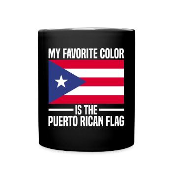 Puerto Rico Flagge | Puerto Ricaner Geschenkideen - Tasse einfarbig - Schwarz - Vorne