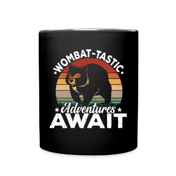 Wombat-tastic Adventures Wombat Australian Animals - Tasse einfarbig - Schwarz - Vorne