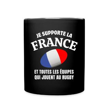 rugby, rugby sport, rugby humour, rugbyman - Mug uni - noir - Devant