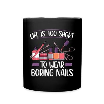 Nageltechniker - Tasse einfarbig - Schwarz - Vorne