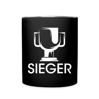 Sieger Pokal Symbol Zeichen Gewinner Wettbewerb - Tasse einfarbig - Schwarz - Vorne