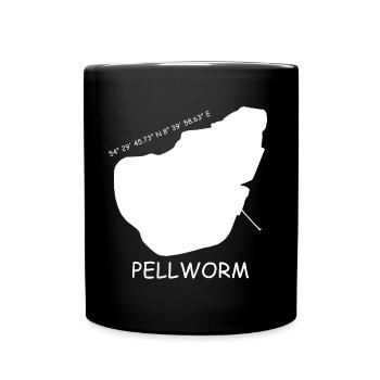 Pellworm Koordinaten - Tasse einfarbig - Schwarz - Vorne