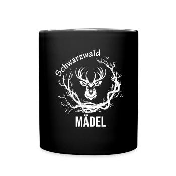 Schwarzwald Mädel - Tasse einfarbig - Schwarz - Vorne