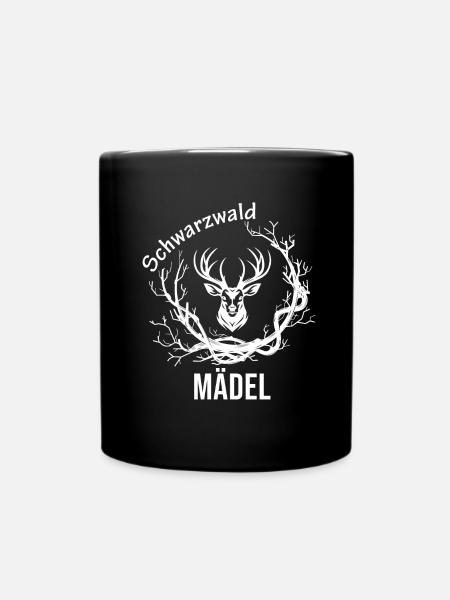 Schwarzwald Mädel - Tasse einfarbig - Schwarz