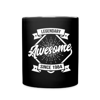 Legendary Awesome since 1984 - Full Colour Mug - black - Front