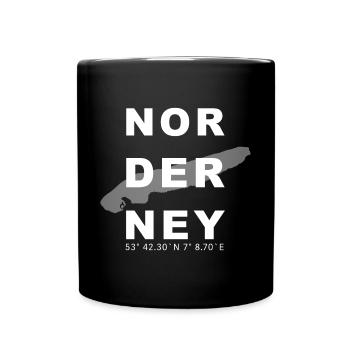 Norderney - Tasse einfarbig - Schwarz - Vorne