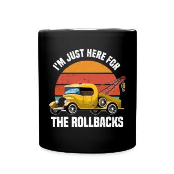 Abschleppwagen | Abschlepper Auto Panne Geschenke - Tasse einfarbig - Schwarz - Vorne