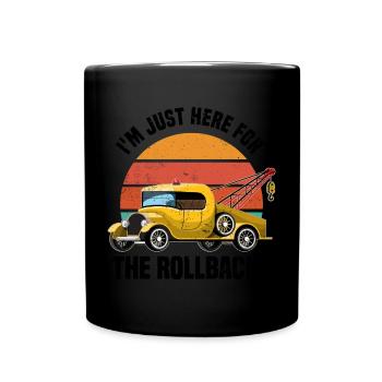 Abschleppwagen | Abschlepper Auto Panne Geschenke - Tasse einfarbig - Schwarz - Vorne