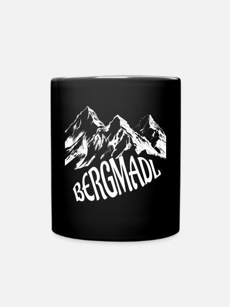 Bergmadl - Tasse einfarbig - Schwarz