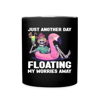 Rafting Wassersport | River Tubing Fluss Geschenke - Tasse einfarbig - Schwarz - Vorne