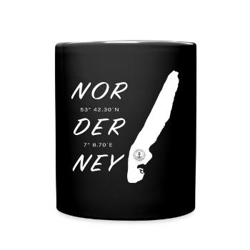 Norderney - Tasse einfarbig - Schwarz - Vorne