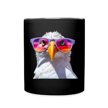 Mouettes Lunettes de soleil - Mug uni - noir - Devant
