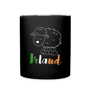 Irland Schaf (bunte Version) - Tasse einfarbig - Schwarz - Vorne