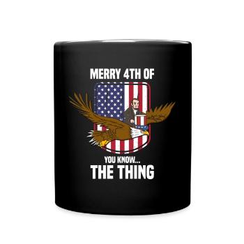 USA Flagge | Patriot Patriotismus Amerika Geschenk - Tasse einfarbig - Schwarz - Vorne